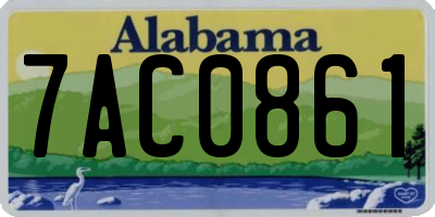 AL license plate 7AC0861