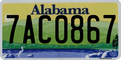 AL license plate 7AC0867