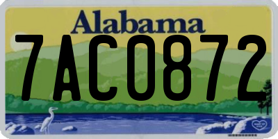 AL license plate 7AC0872