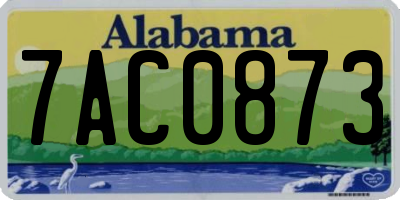 AL license plate 7AC0873
