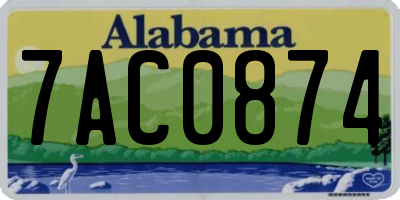 AL license plate 7AC0874