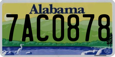 AL license plate 7AC0878