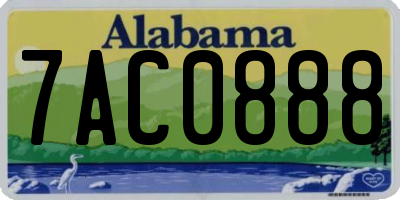 AL license plate 7AC0888