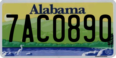 AL license plate 7AC0890