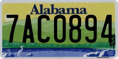 AL license plate 7AC0894