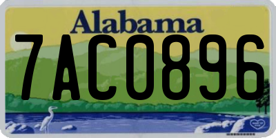 AL license plate 7AC0896