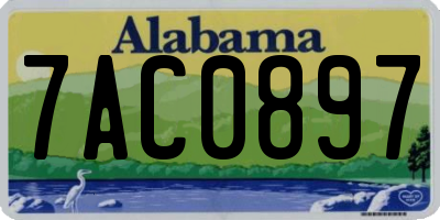 AL license plate 7AC0897