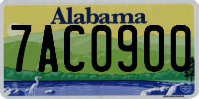 AL license plate 7AC0900
