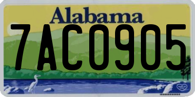 AL license plate 7AC0905