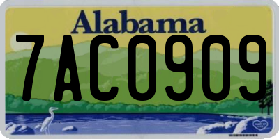 AL license plate 7AC0909