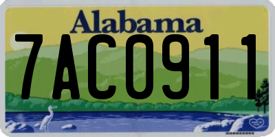 AL license plate 7AC0911