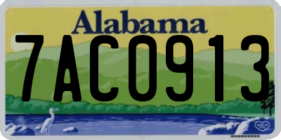 AL license plate 7AC0913