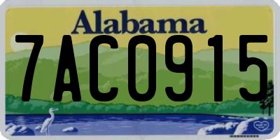 AL license plate 7AC0915
