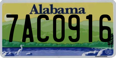 AL license plate 7AC0916