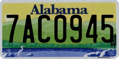 AL license plate 7AC0945