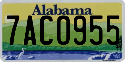 AL license plate 7AC0955