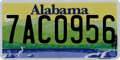 AL license plate 7AC0956