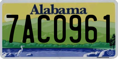 AL license plate 7AC0961