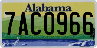 AL license plate 7AC0966