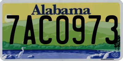 AL license plate 7AC0973