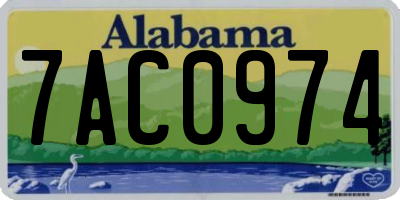 AL license plate 7AC0974