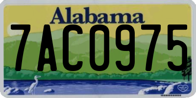 AL license plate 7AC0975