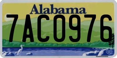 AL license plate 7AC0976