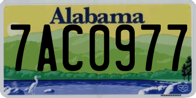 AL license plate 7AC0977