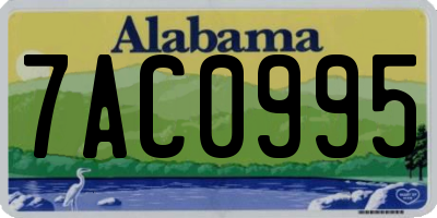AL license plate 7AC0995
