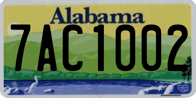 AL license plate 7AC1002