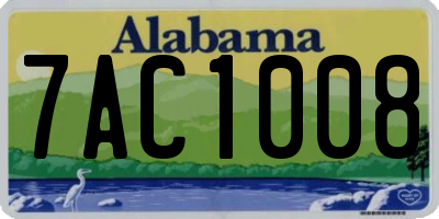AL license plate 7AC1008