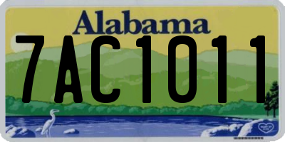 AL license plate 7AC1011