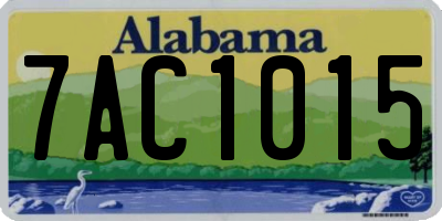 AL license plate 7AC1015