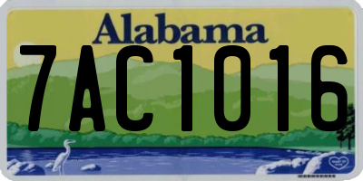 AL license plate 7AC1016