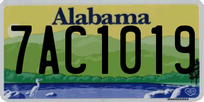 AL license plate 7AC1019