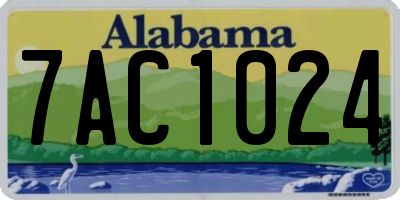 AL license plate 7AC1024