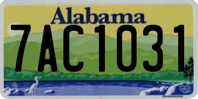 AL license plate 7AC1031