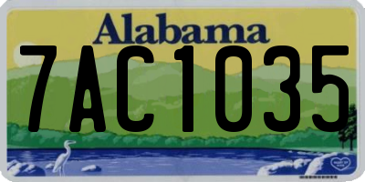 AL license plate 7AC1035