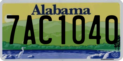 AL license plate 7AC1040