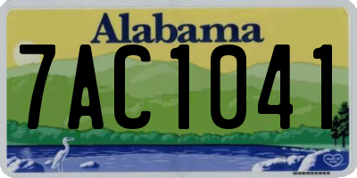 AL license plate 7AC1041