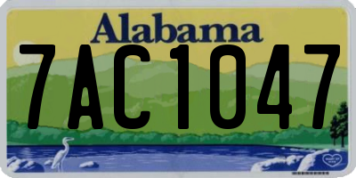 AL license plate 7AC1047