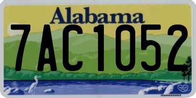 AL license plate 7AC1052