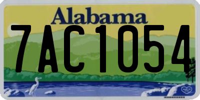 AL license plate 7AC1054