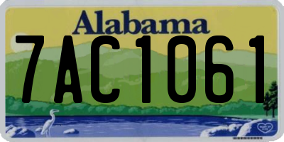 AL license plate 7AC1061