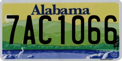 AL license plate 7AC1066