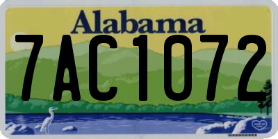 AL license plate 7AC1072