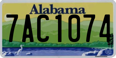 AL license plate 7AC1074