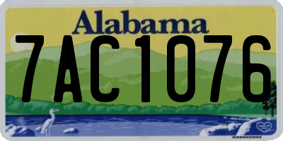 AL license plate 7AC1076