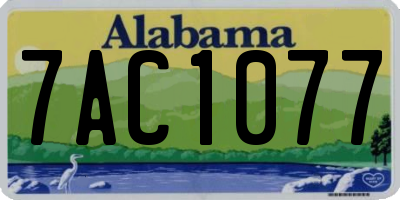 AL license plate 7AC1077