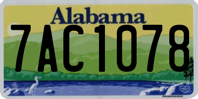 AL license plate 7AC1078